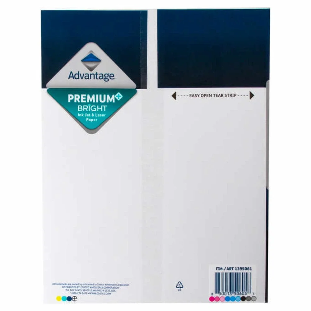 Advantage Multi Purpose Premium Bright Ink Jet Y laser Paper‎ 8.5'' X 11